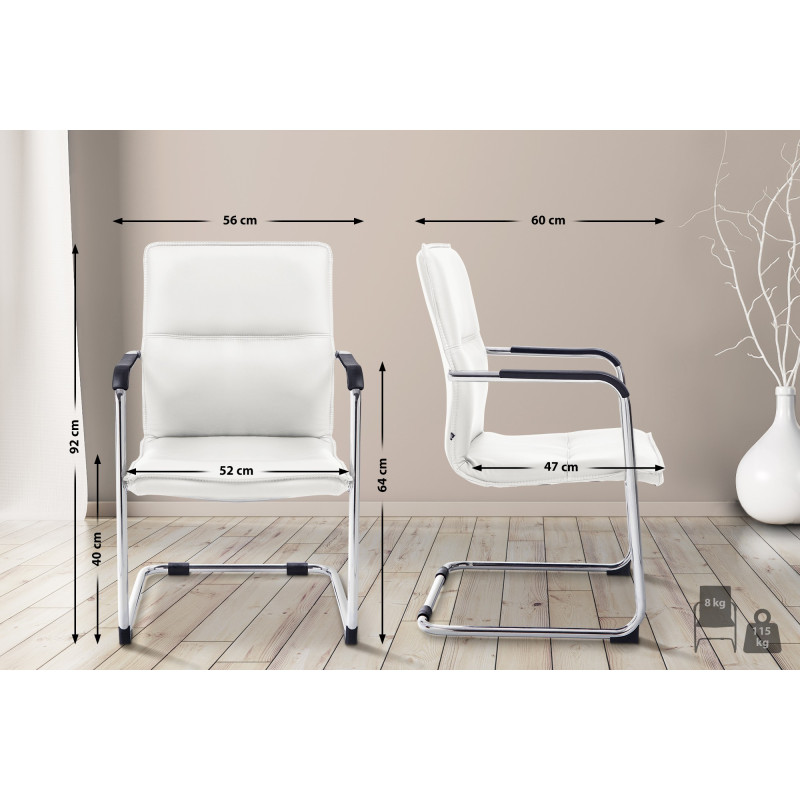 Chaise visiteur de Seattle | blanc