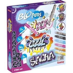 Blopens - Street Art - Dessins et Coloriages - Pochoirs Réutilisables - Des 7 ans - Lansay