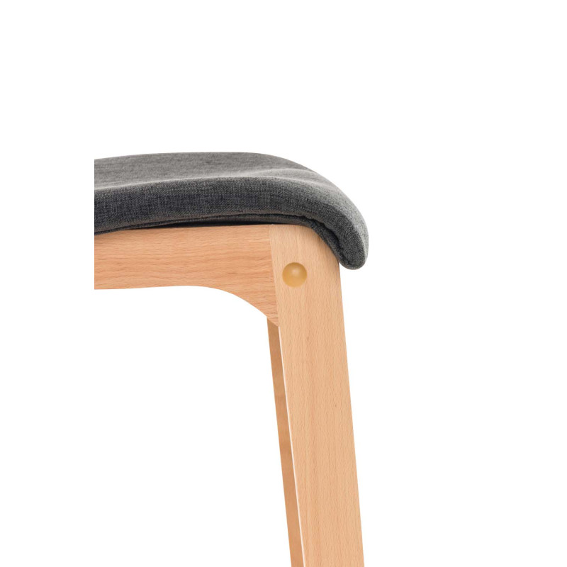 Tabouret de bar Hoover tissu Natura gris foncé