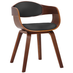 Chaise visiteur Kingston | noyer/noir