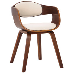Chaise visiteur Kingston | noix/crème