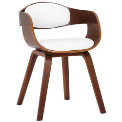Chaise visiteur Kingston | noyer/blanc
