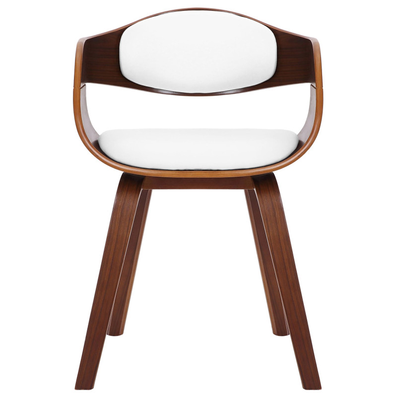 Chaise visiteur Kingston | noyer/blanc
