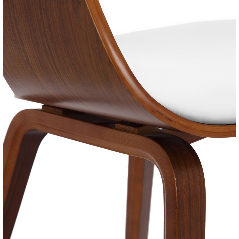 Chaise visiteur Kingston | noyer/blanc