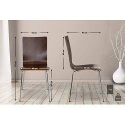 Chaise visiteur Pepe | noyer