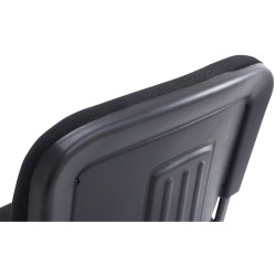 Chaise visiteur Ken XL en tissu | noir
