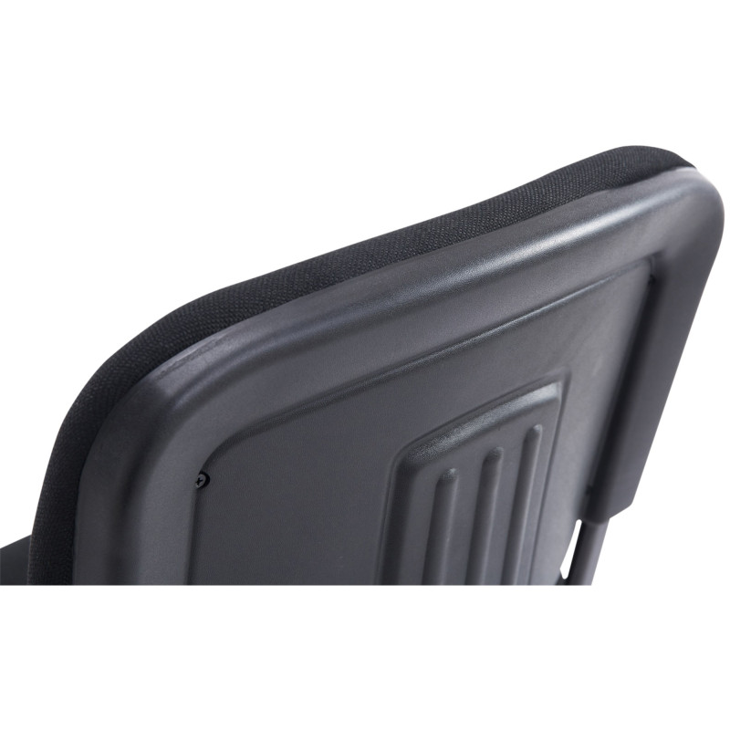 Chaise visiteur Ken XL en tissu | noir