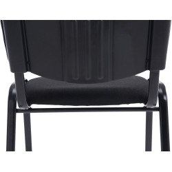 Chaise visiteur Ken XL en tissu | noir