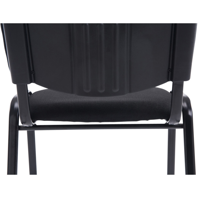 Chaise visiteur Ken XL en tissu | noir