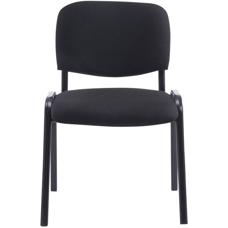 Chaise visiteur Ken XL en tissu | noir