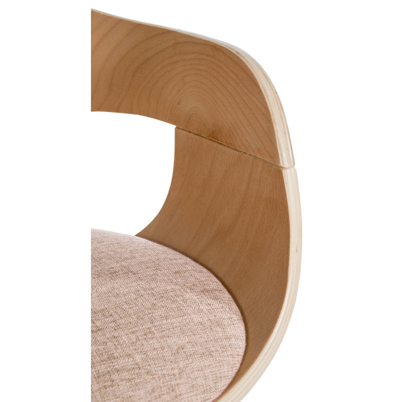 Chaise visiteur en tissu Kingston | nature/crème