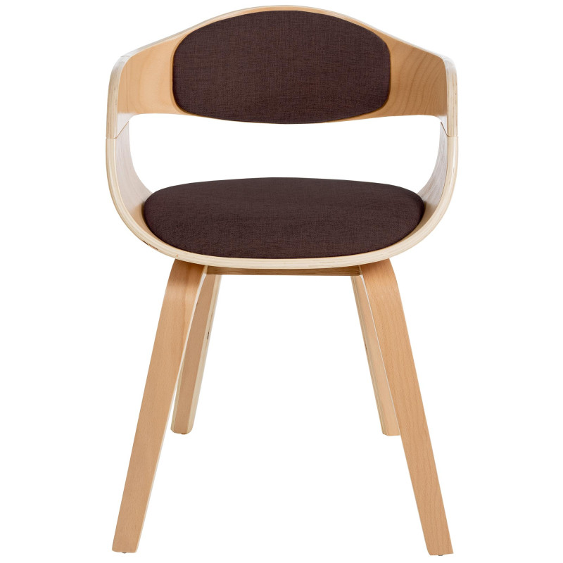 Chaise visiteur en tissu Kingston | naturel/marron