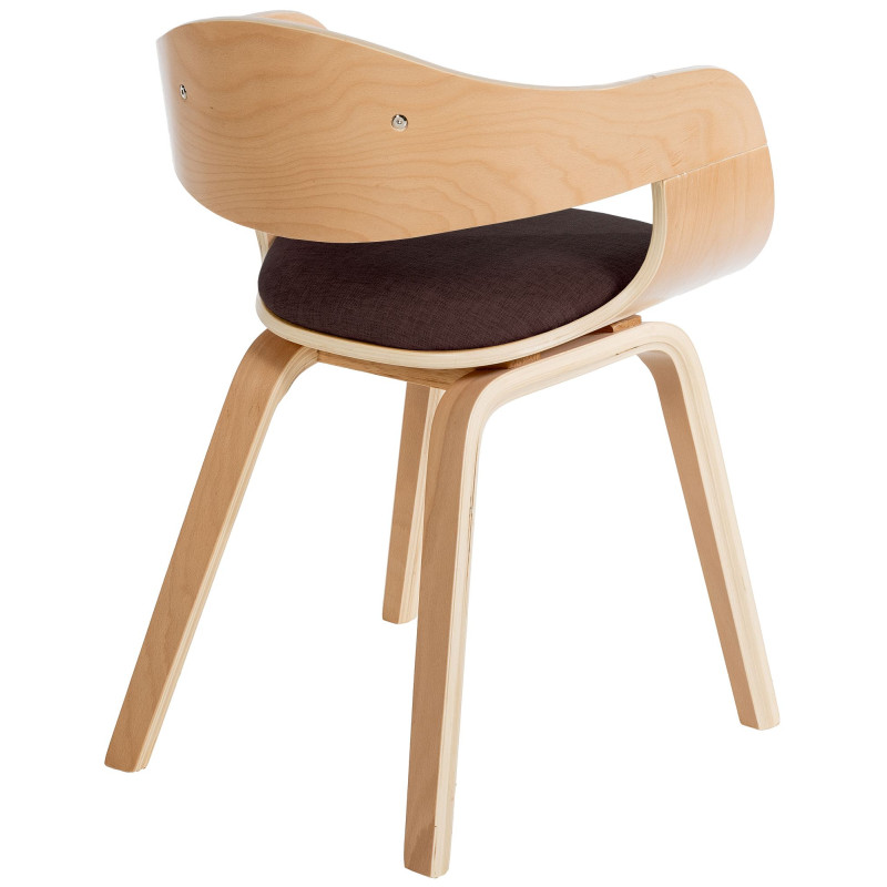 Chaise visiteur en tissu Kingston | naturel/marron