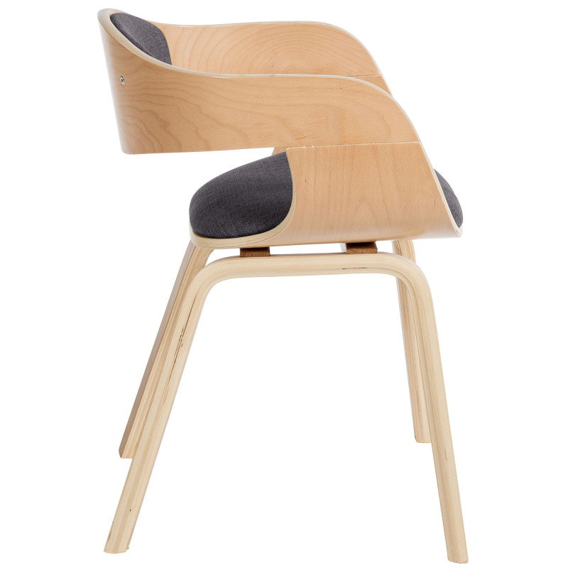 Chaise visiteur en tissu Kingston | naturel/gris clair