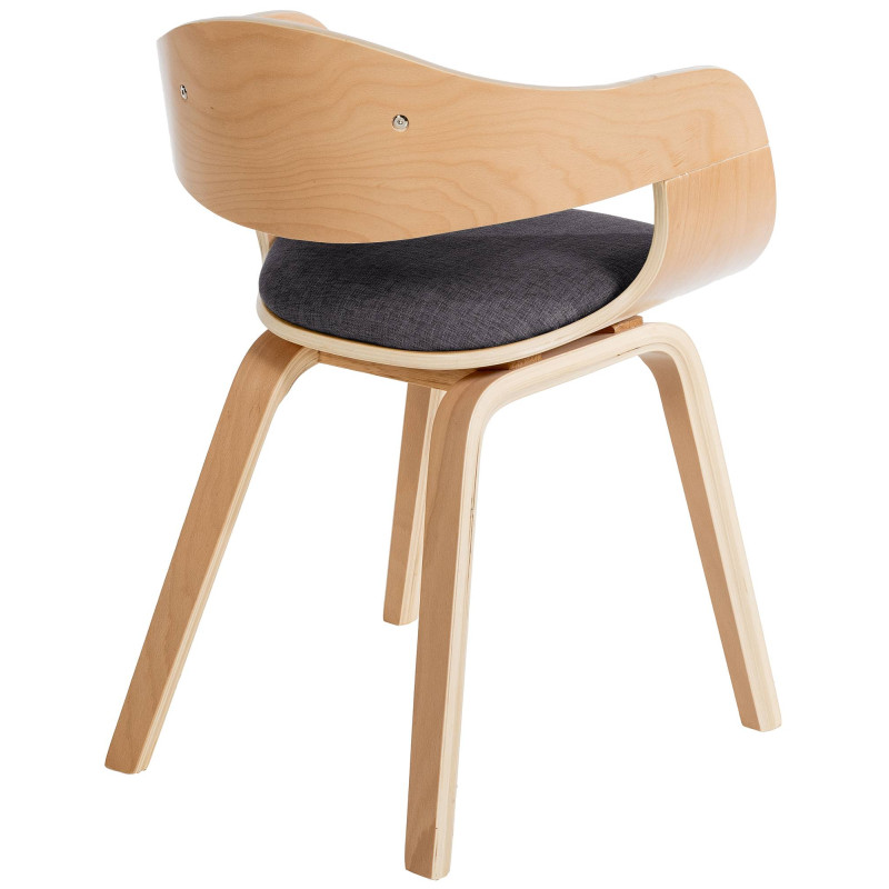 Chaise visiteur en tissu Kingston | naturel/gris clair