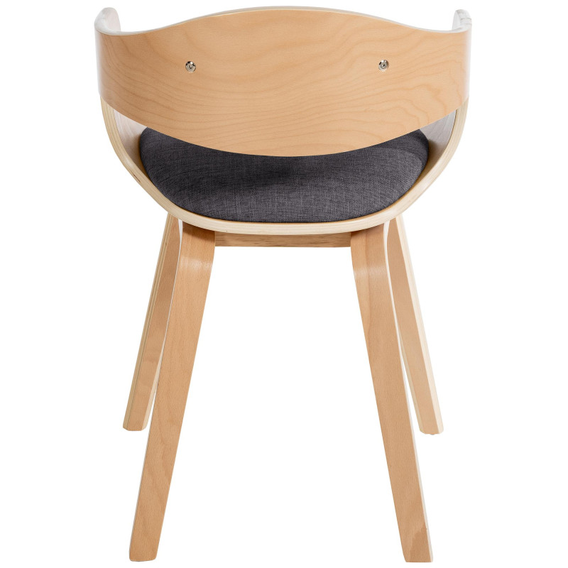 Chaise visiteur en tissu Kingston | naturel/gris clair