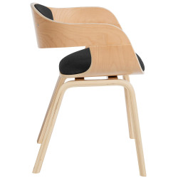 Chaise visiteur en tissu Kingston | naturel/gris foncé