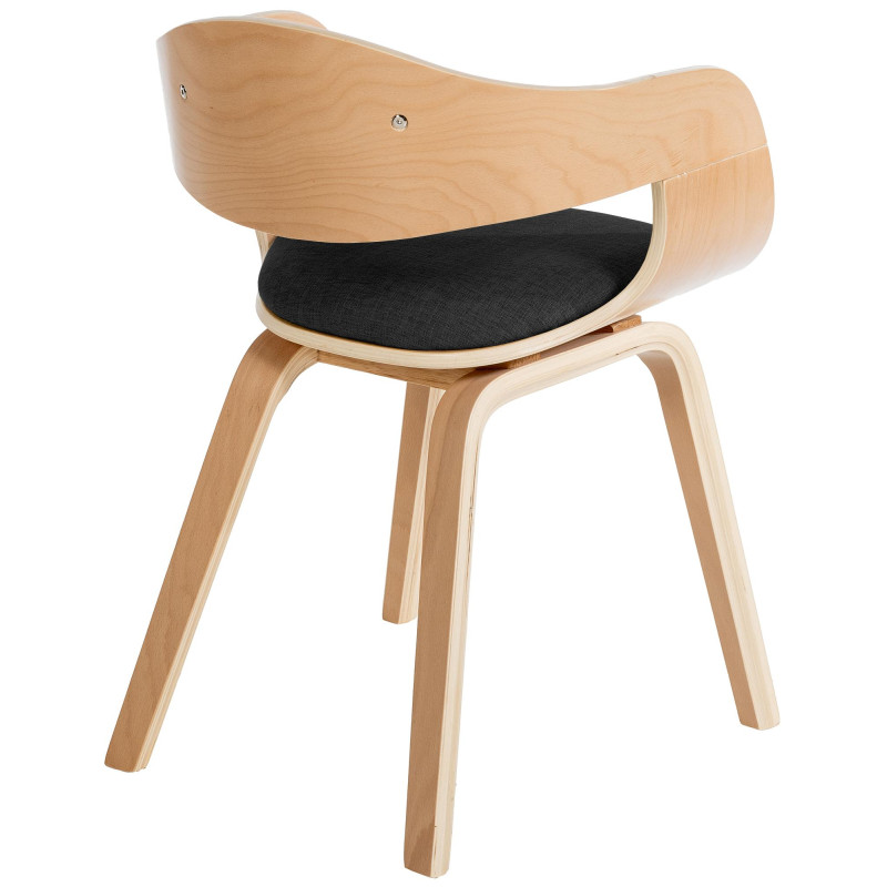 Chaise visiteur en tissu Kingston | naturel/gris foncé