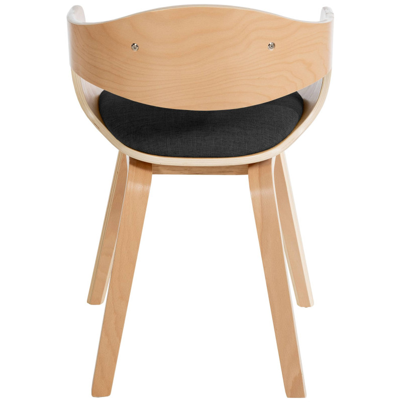 Chaise visiteur en tissu Kingston | naturel/gris foncé