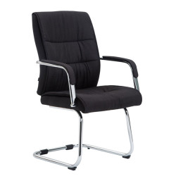 Chaise visiteur en tissu Sievert | noir