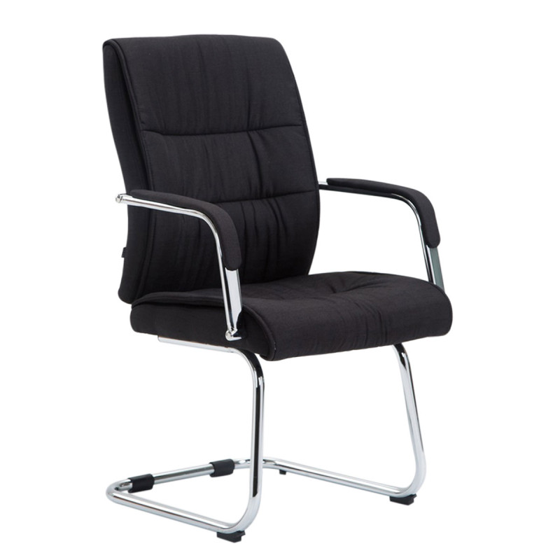 Chaise visiteur en tissu Sievert | noir