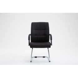 Chaise visiteur en tissu Sievert | noir
