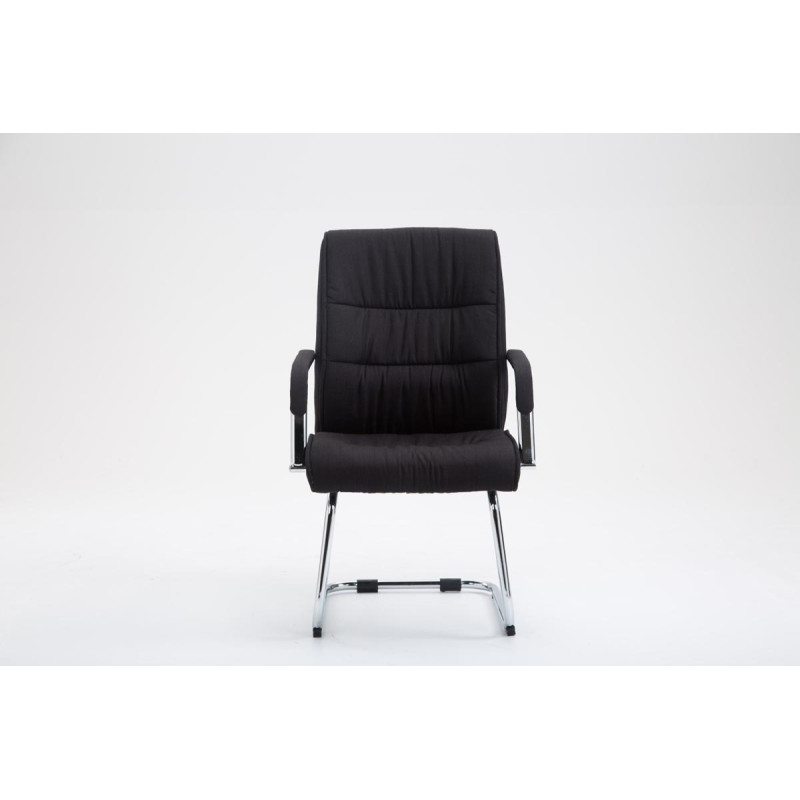 Chaise visiteur en tissu Sievert | noir