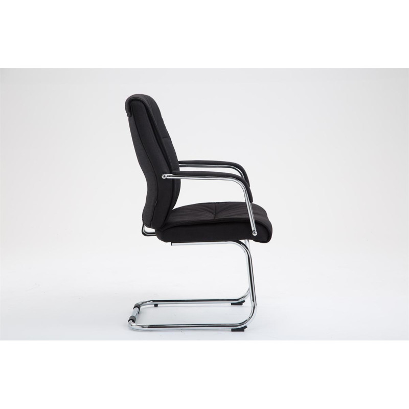 Chaise visiteur en tissu Sievert | noir