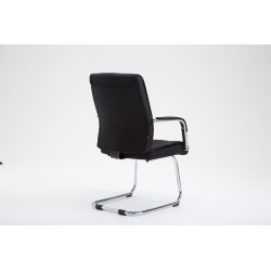 Chaise visiteur en tissu Sievert | noir