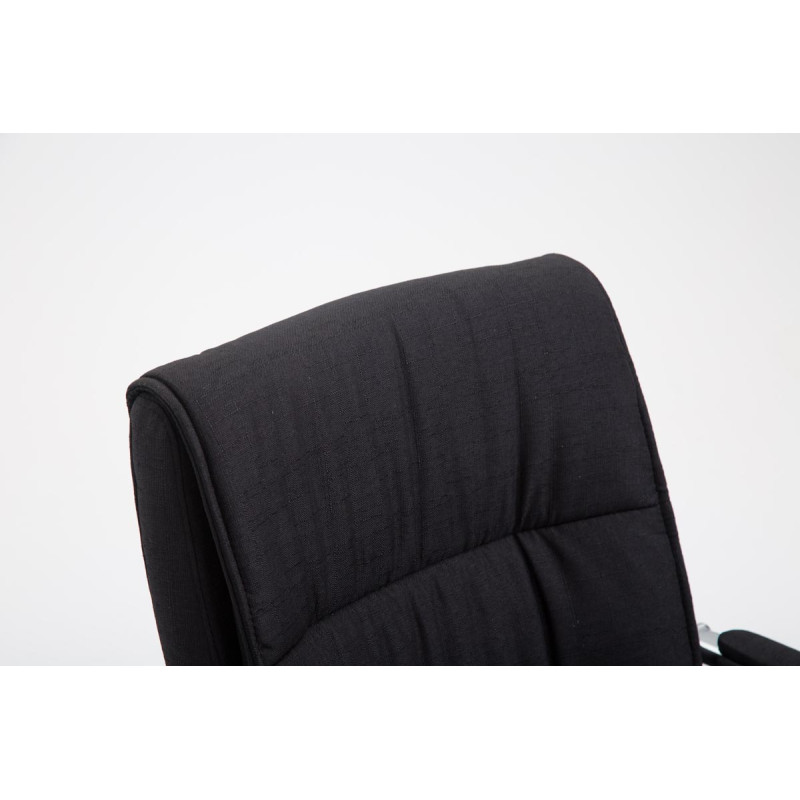 Chaise visiteur en tissu Sievert | noir