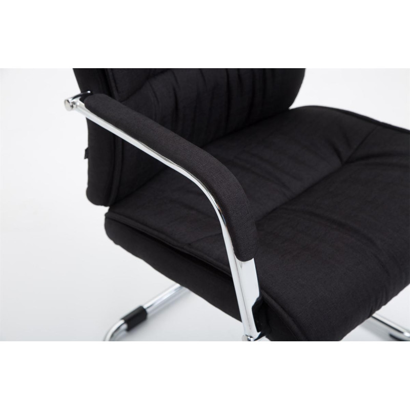 Chaise visiteur en tissu Sievert | noir
