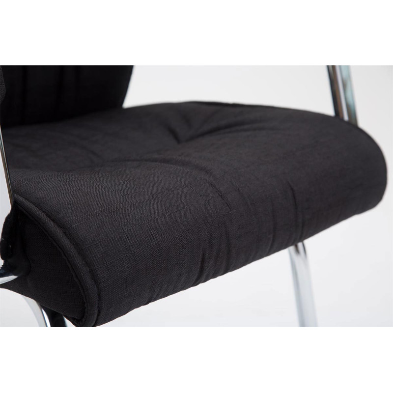 Chaise visiteur en tissu Sievert | noir