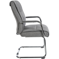 Chaise visiteur en tissu Sievert | gris clair