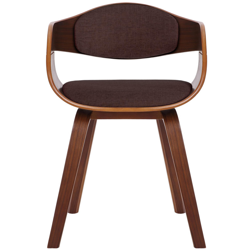 Chaise visiteur en tissu Kingston | noyer/marron