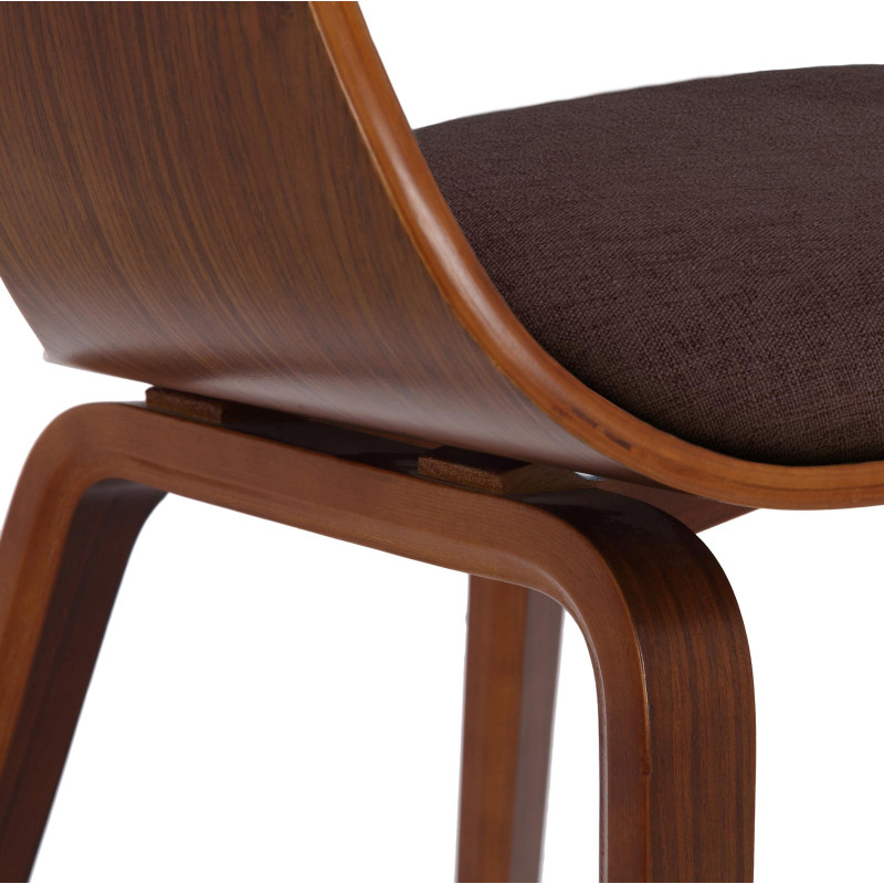 Chaise visiteur en tissu Kingston | noyer/marron