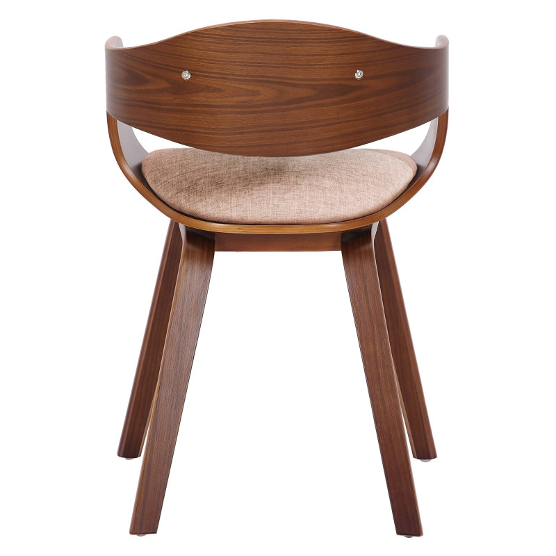 Chaise visiteur en tissu Kingston | noix/crème