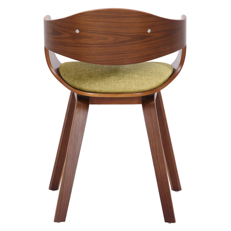 Chaise visiteur en tissu Kingston | noyer/vert clair