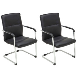 Lot de 2 chaises visiteurs Seattle | noir
