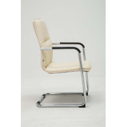 Lot de 2 chaises visiteurs Seattle | crème