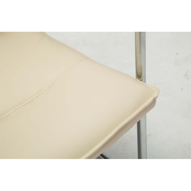 Lot de 2 chaises visiteurs Seattle | crème