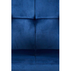 Chaise visiteur en velours Emia | bleu