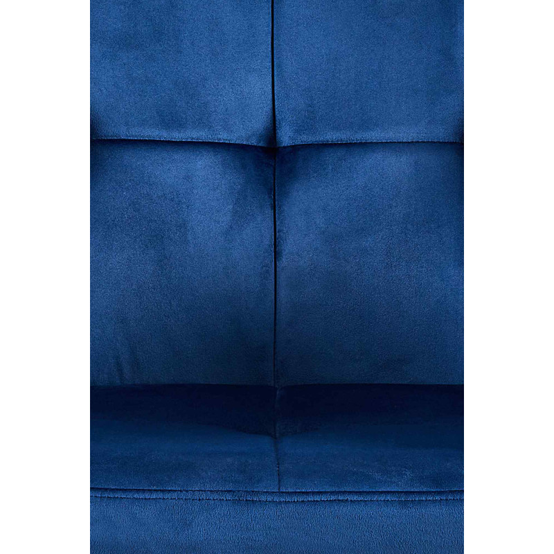 Chaise visiteur en velours Emia | bleu