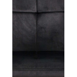 Chaise visiteur en velours Emia | noir