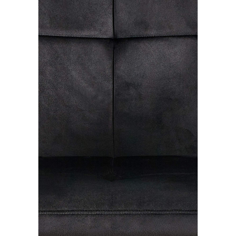 Chaise visiteur en velours Emia | noir