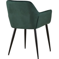 Chaise visiteur en velours Emia | vert