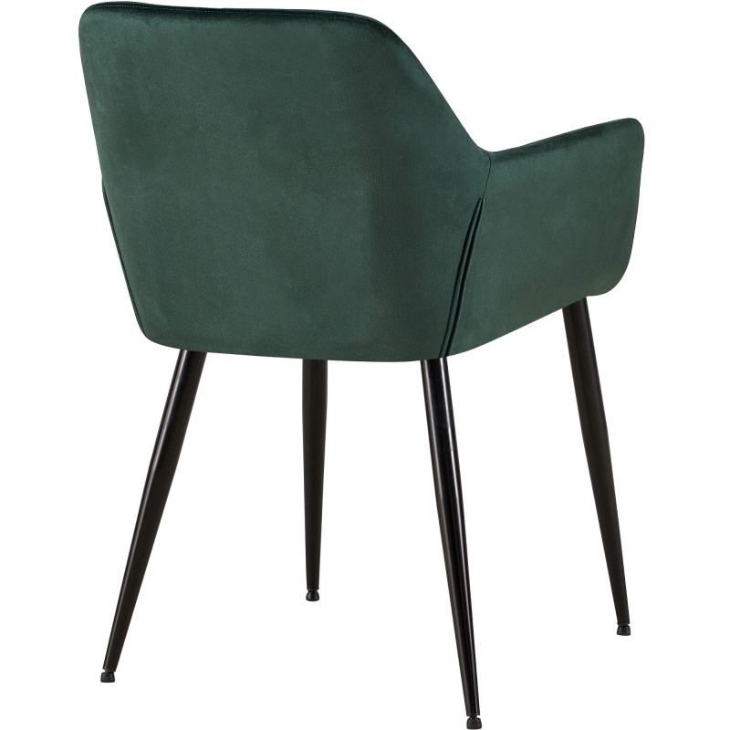 Chaise visiteur en velours Emia | vert
