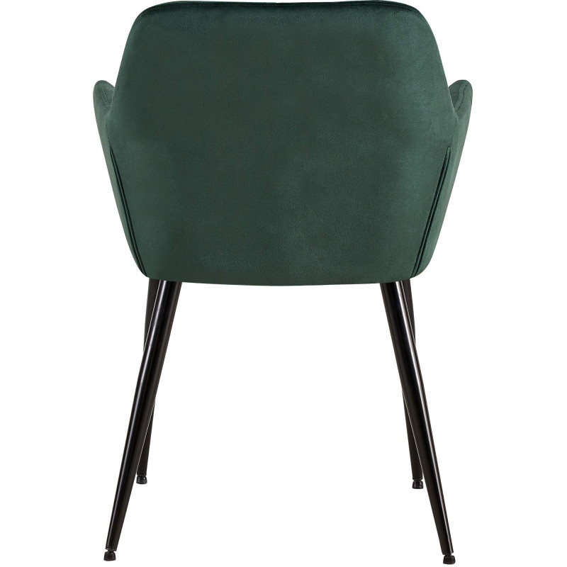 Chaise visiteur en velours Emia | vert