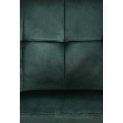 Chaise visiteur en velours Emia | vert