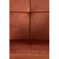 Chaise visiteur en velours Emia | brun