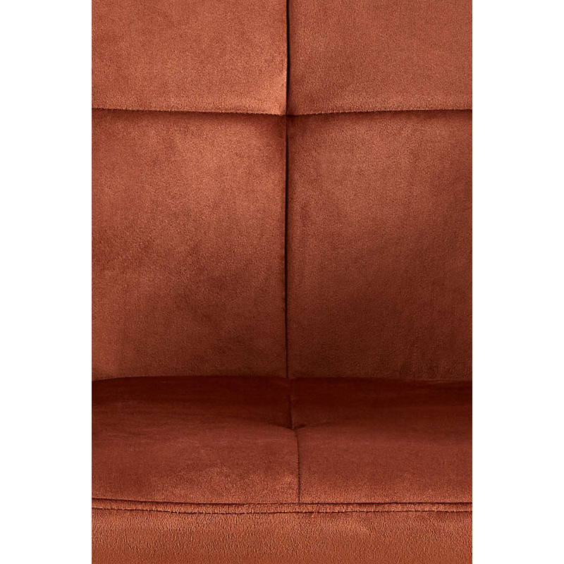 Chaise visiteur en velours Emia | brun